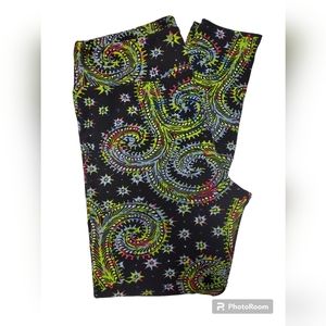 LulaRoe leggings, black w/ designs TC (tall & curvy)